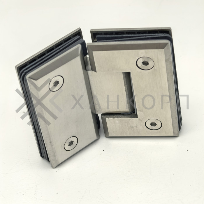 Петля Бета β FDP-24 стекло-стекло 135˚, нержавейка/матовый