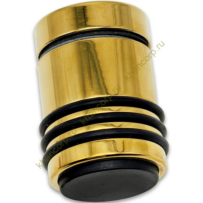 Ручка кноб Йота FDR-142 с резиновым торцом (односторонняя), алюминий/золото