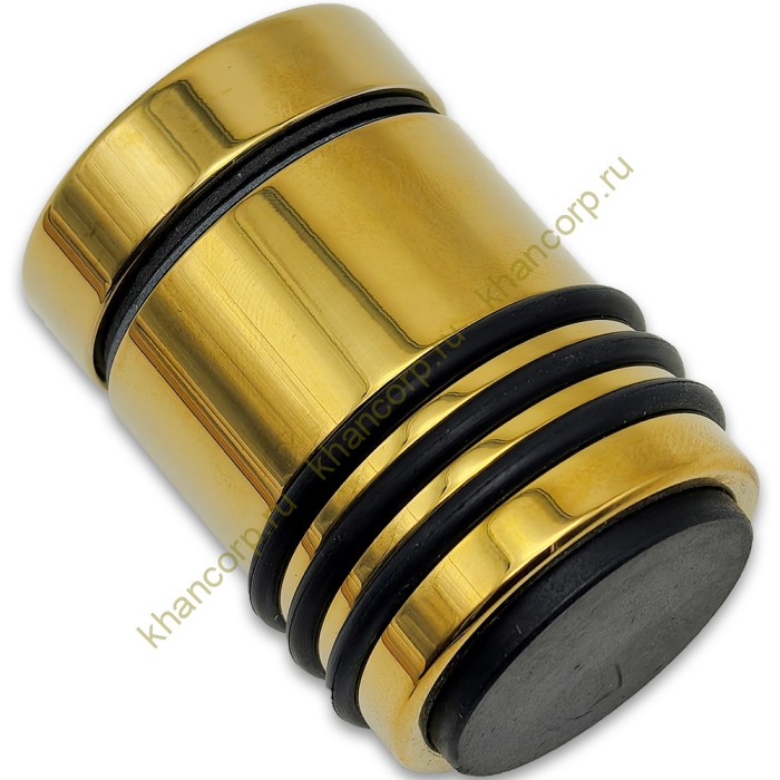 Ручка кноб Йота FDR-142 с резиновым торцом (односторонняя), алюминий/золото