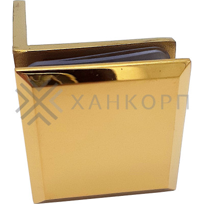 Коннектор Бета β FDK-23 стена-стекло 90˚ с пластиной, нержавейка/золото