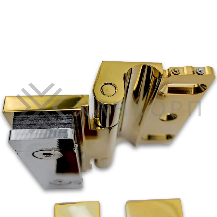 Петля Гера FDP-120 стена-стекло 90˚ открывание наружу, латунь/золото