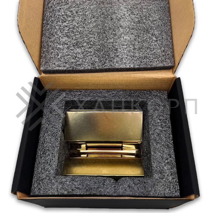 Петля Гера FDP-120 стена-стекло 90˚ открывание наружу, латунь/золото