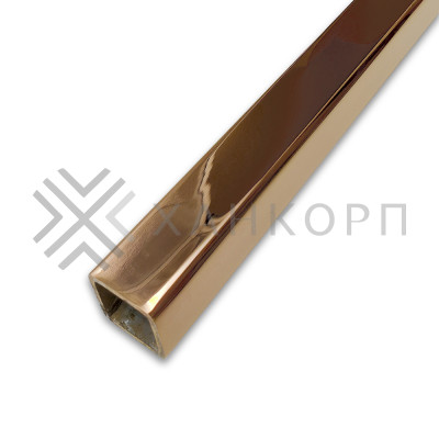 Труба FDT-553, 15х15х1.5 мм 3 м, нержавейка/розовое золото