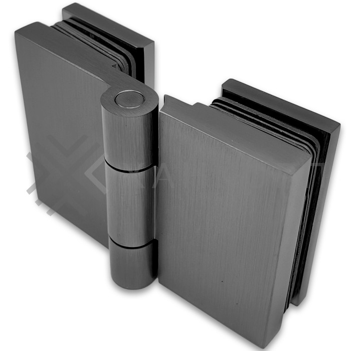 Петля Майя FDP-173 стекло-стекло 135˚-180˚, латунь/оружейная сталь