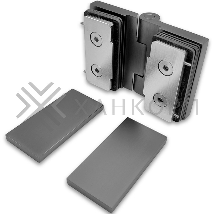 Петля Майя FDP-173 стекло-стекло 135˚-180˚, латунь/оружейная сталь