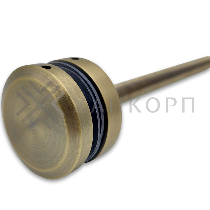 Стеклодержатель FKK-41.1, 10х10 мм Ø50 мм М12х1.75 для стекла, нержавейка/бронза