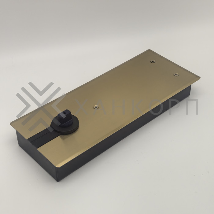 Напольный доводчик FKD-03, нагрузка от 100 до 120 кг, нержавейка/брашированное золото
