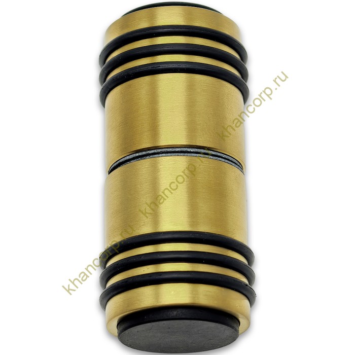 Ручка кноб Йота FDR-143 с двумя резиновыми торцами, алюминий/брашированное золото