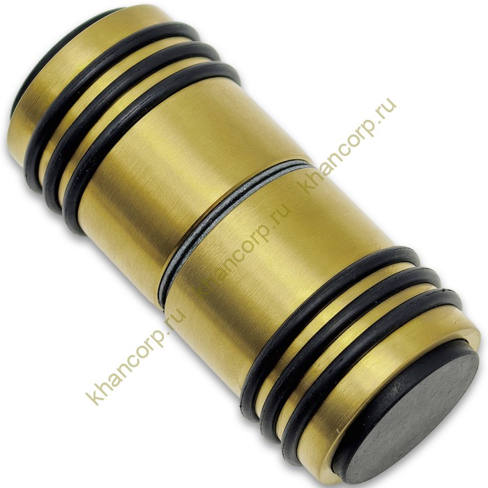 Ручка кноб Йота FDR-143 с двумя резиновыми торцами, алюминий/брашированное золото