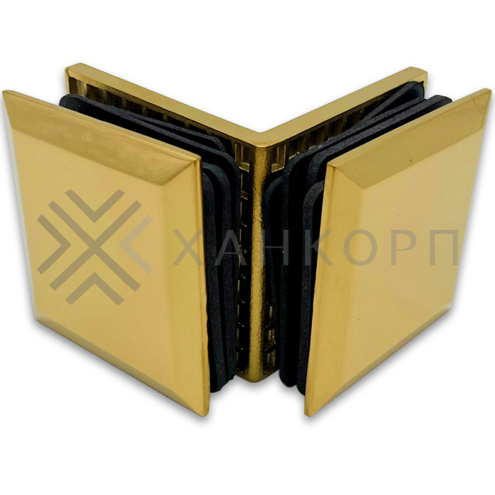 Коннектор Бета β FDK-24 стекло-стекло 90˚ нержавейка/золото