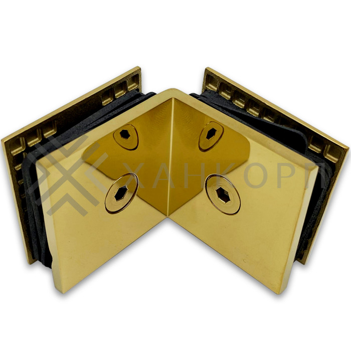 Коннектор Бета β FDK-24 стекло-стекло 90˚ нержавейка/золото