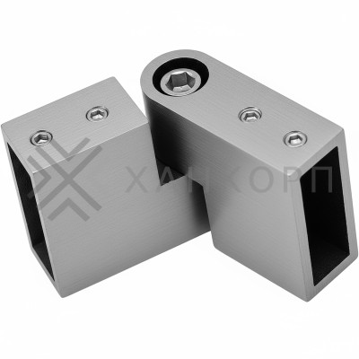 Соединитель FDC-37 трубы 30х10 вертикальный 90°-180°, нержавейка/матовый