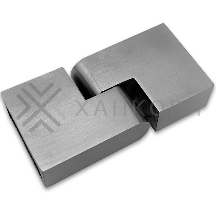 Соединитель FDC-37 трубы 30х10 вертикальный 90°-180°, нержавейка/матовый