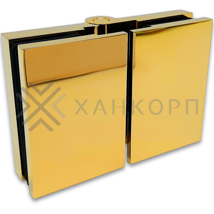 Петля Майя FDP-171 стекло-стекло 180˚, латунь/золотой