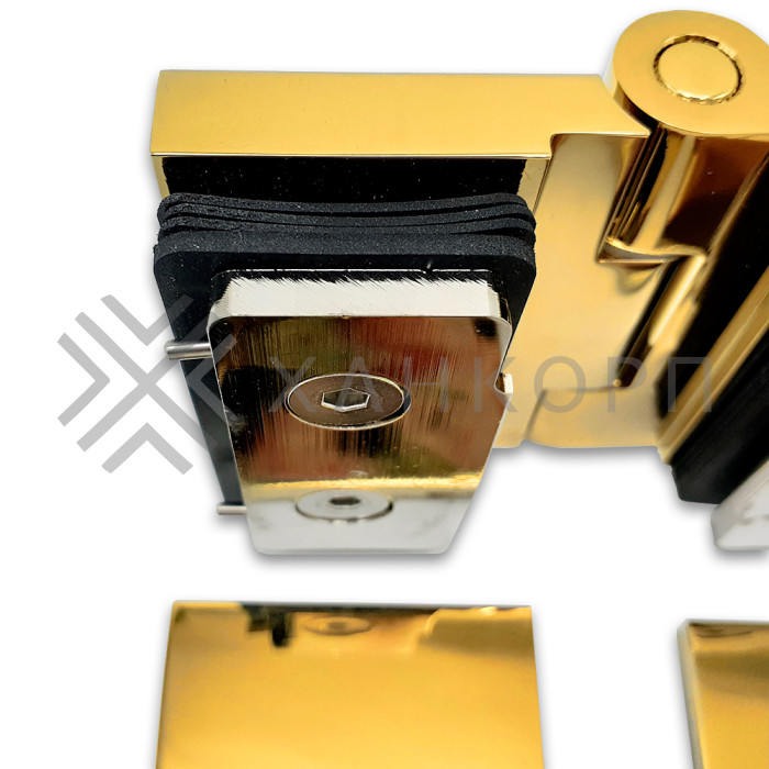 Петля Майя FDP-171 стекло-стекло 180˚, латунь/золотой