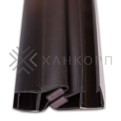 Уплотнитель магнитный ПРЕМИУМ 90° открывание внутрь, черный 2.5 м под стекло 8 мм FDPP-515.8