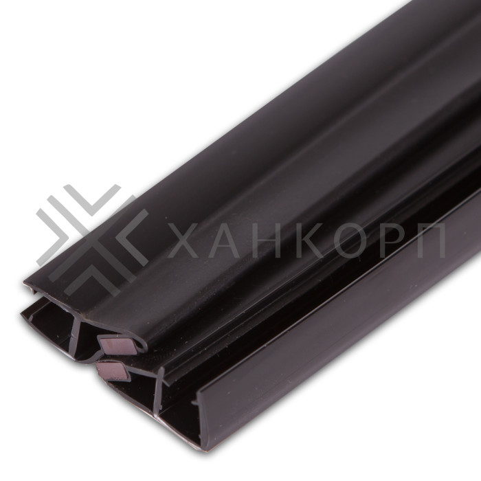 Уплотнитель магнитный ПРЕМИУМ 90° открывание внутрь, черный 2.5 м под стекло 8 мм FDPP-515.8