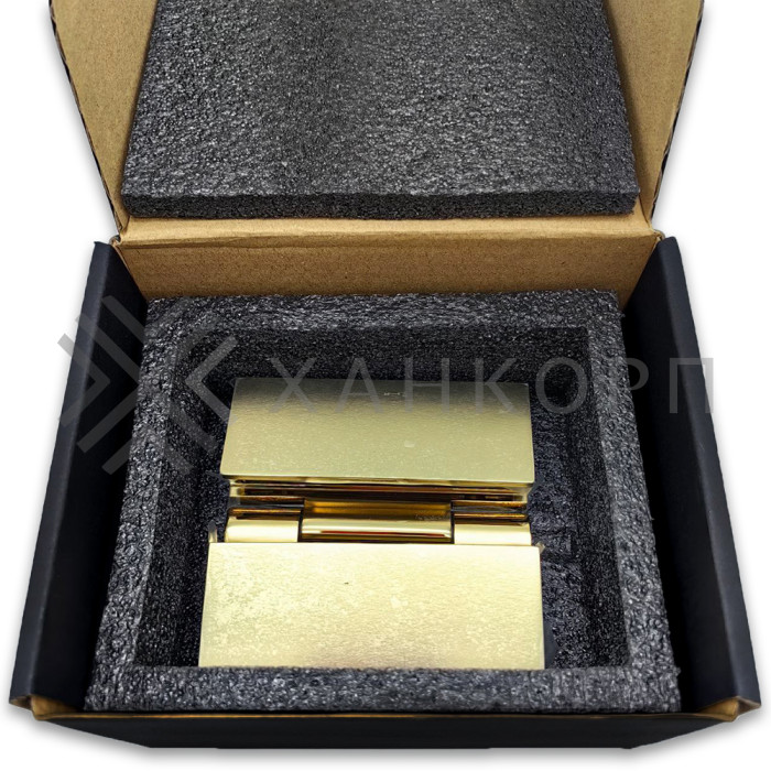 Петля Гера FDP-121 стекло-стекло 180˚, латунь/золото