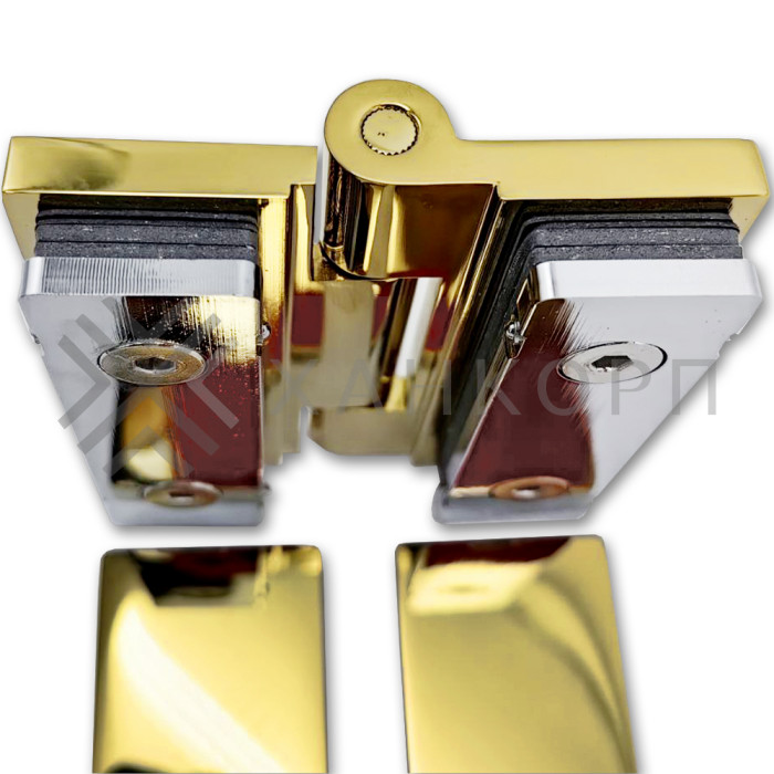 Петля Гера FDP-121 стекло-стекло 180˚, латунь/золото