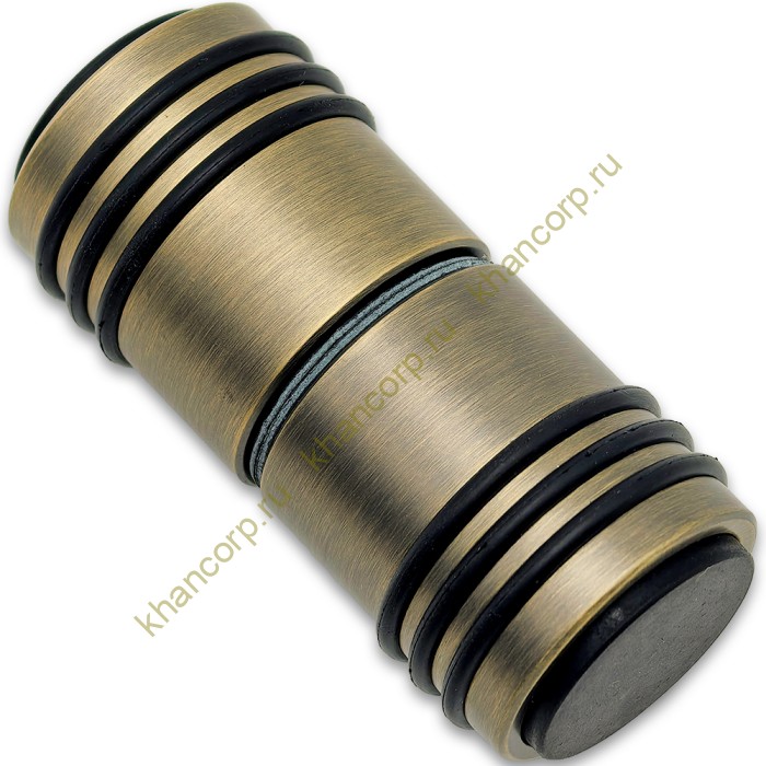 Ручка кноб Йота FDR-143 с двумя резиновыми торцами, алюминий/бронза