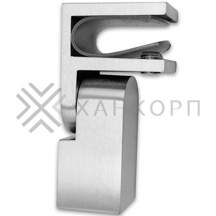 Держатель стекла FDC-50, 15х15 торцевой 0°-180°, нержавейка/матовый