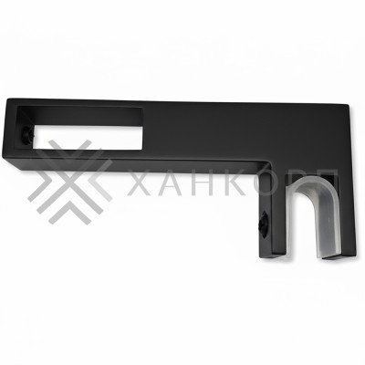 Держатель стекла FDC-35, сквозной 30х10 горизонтальный, нержавейка/черный