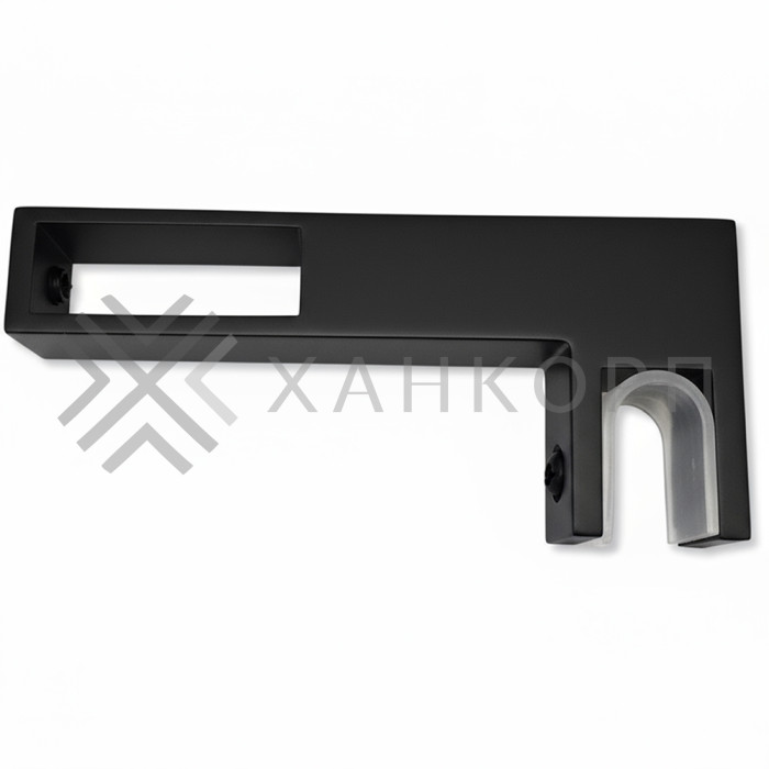 Держатель стекла FDC-35, сквозной 30х10 горизонтальный, нержавейка/черный