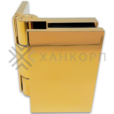 Петля Майя FDP-172 стена-стекло 90˚ открывание внутрь, латунь/золото