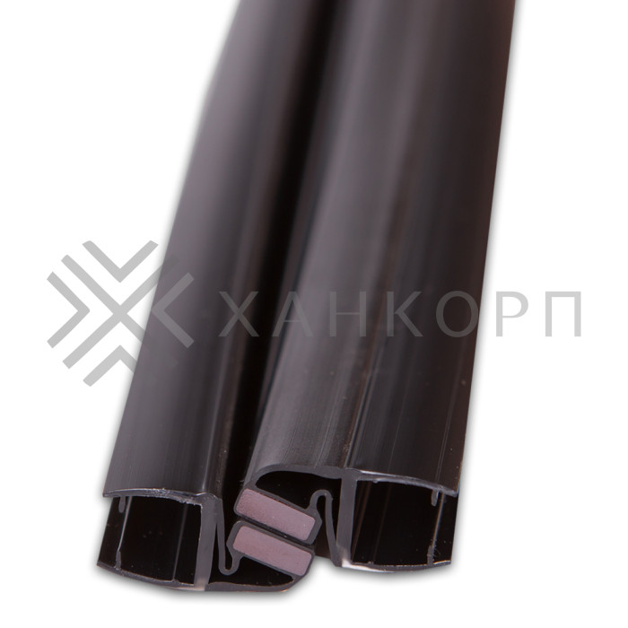 Уплотнитель магнитный ПРЕМИУМ регулируемый черный 2.2 м под стекло 8 мм FDPP-504.8