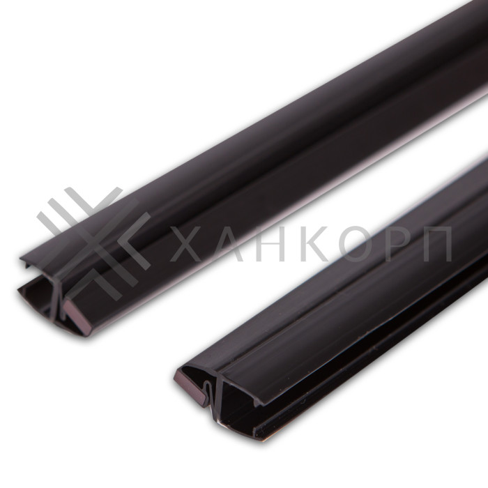 Уплотнитель магнитный ПРЕМИУМ регулируемый черный 2.2 м под стекло 8 мм FDPP-504.8