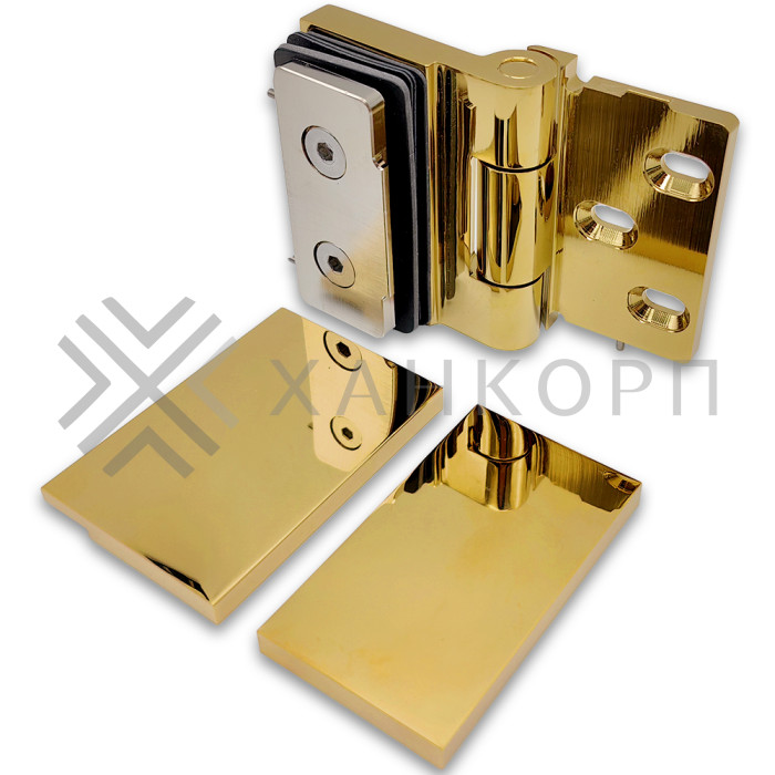 Петля Майя FDP-170 стена-стекло 90˚ открывание наружу, латунь/золото