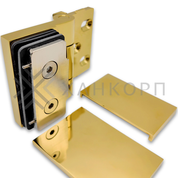 Петля Майя FDP-170 стена-стекло 90˚ открывание наружу, латунь/золото