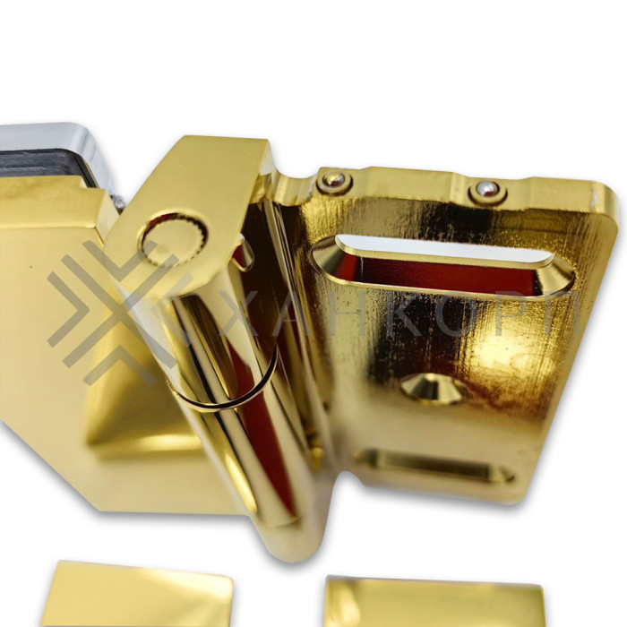 Петля Гера FDP-122 стена-стекло 90˚ открывание внутрь, латунь/золото