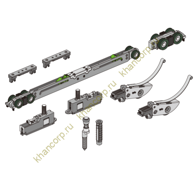Механизм FDS-19.2.1S, 1-ой двери для синхронизированной раздвижной системы Диона FDS-19