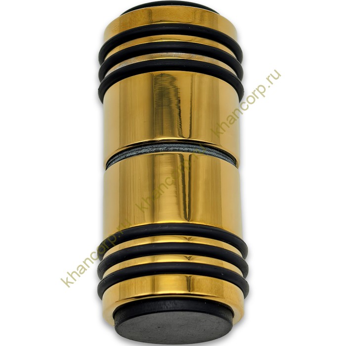 Ручка кноб Йота FDR-143 с двумя резиновыми торцами, алюминий/золото