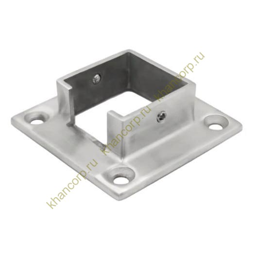Фланец FOP-40p.43 для поручня с пазом 40*40мм, GRIT 320, нержавейка/матовый