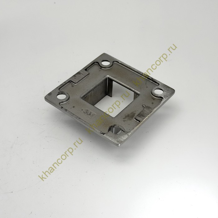 Фланец FOP-40p.43 для поручня с пазом 40*40мм, GRIT 320, нержавейка/матовый