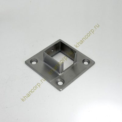 Фланец FOP-40p.43 для поручня с пазом 40*40мм, GRIT 320, нержавейка/матовый