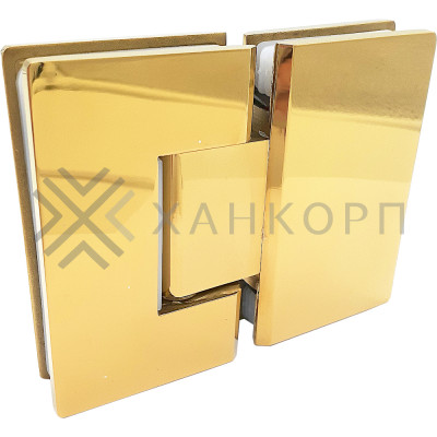 Петля Альфа α FDP-12 стекло-стекло 180˚ нержавейка/золото