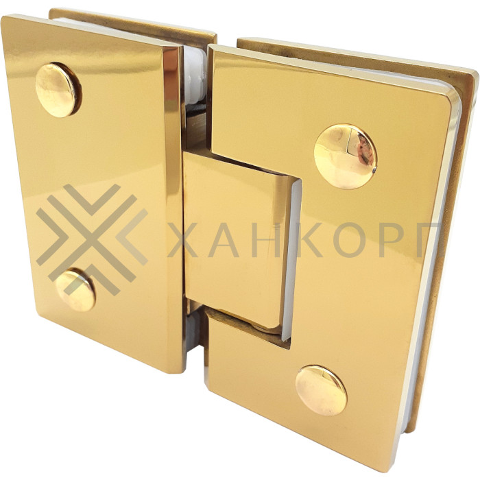 Петля Альфа α FDP-12 стекло-стекло 180˚ нержавейка/золото