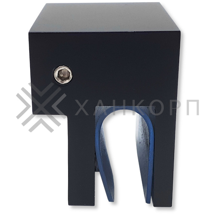 Держатель стекла FDC-33 торцевой 30х10 горизонтальный, нержавейка/черный