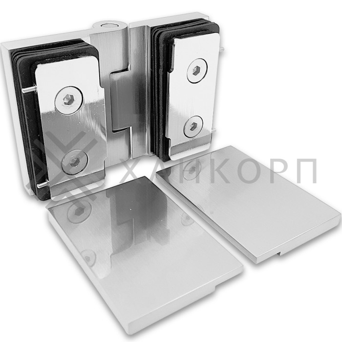 Петля Майя FDP-171 стекло-стекло 180˚, латунь/матовая