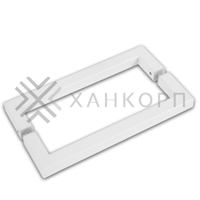 Ручка скоба FDR-71, 19х19х220х1.0 мм, нержавейка/белый