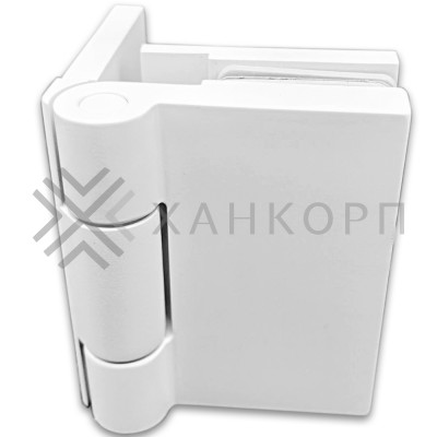 Петля Майя FDP-170 стена-стекло 90˚ открывание наружу, латунь/белый