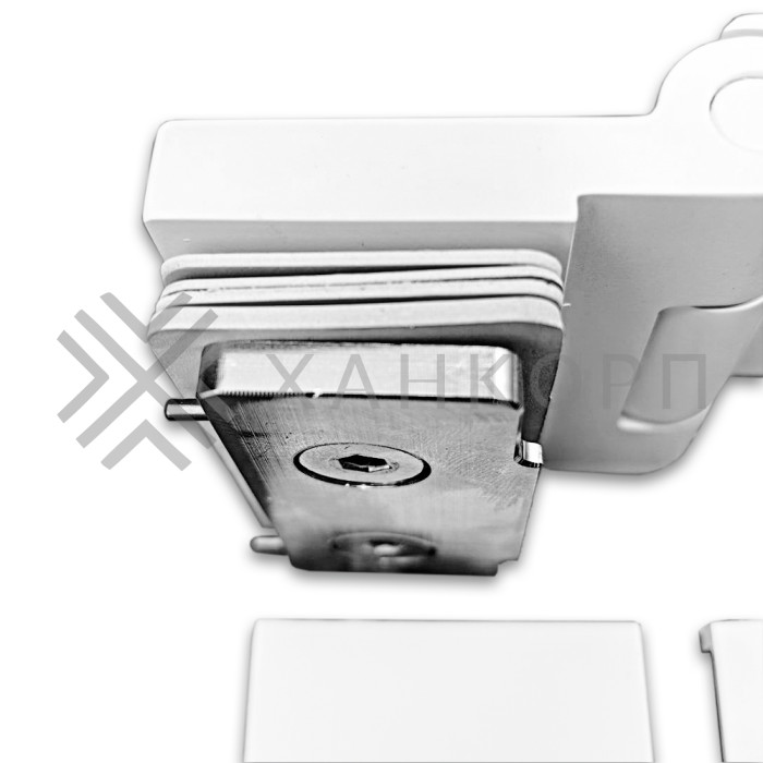 Петля Майя FDP-170 стена-стекло 90˚ открывание наружу, латунь/белый