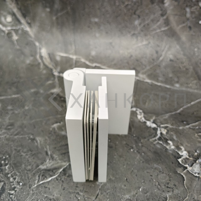 Петля Майя FDP-170 стена-стекло 90˚ открывание наружу, латунь/белый