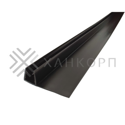Уплотнитель F-образный черный 2.2 м, ус 16 мм. под стекло 8 мм FDPP-107.8