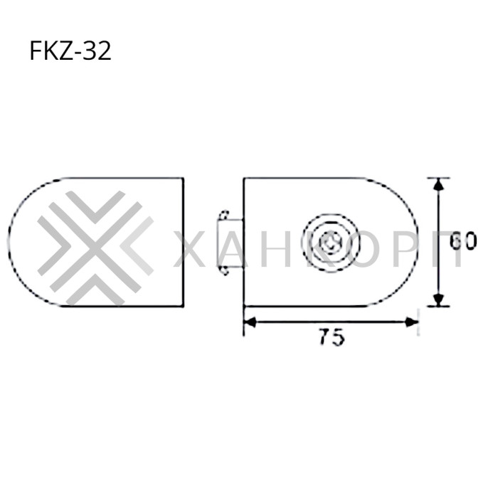 Замок FKZ-31 зажимной ключ/защелка, нержавейка/матовый