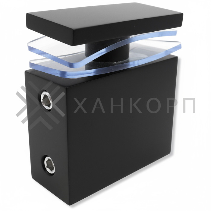 Крепление FDC-34 трубы 30х10 к стеклу, нержавейка/черный