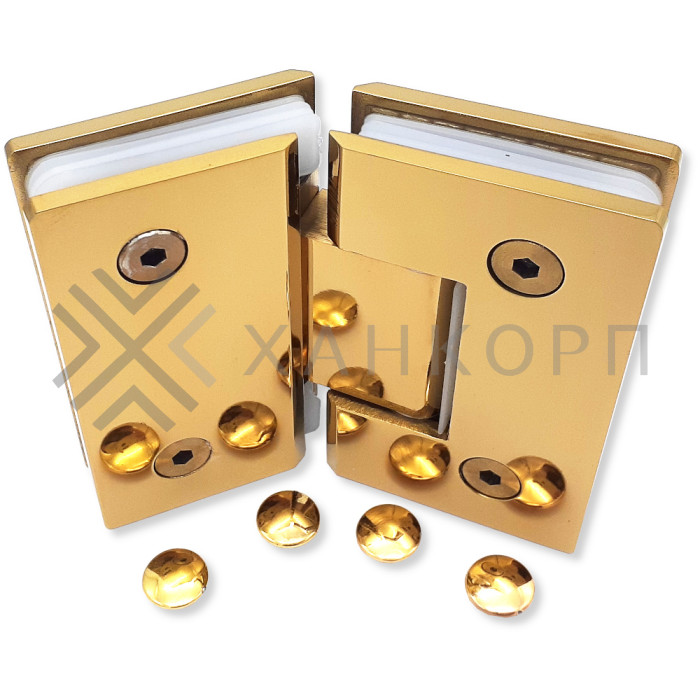 Петля Альфа α FDP-14 стекло-стекло 135˚ нержавейка/золото